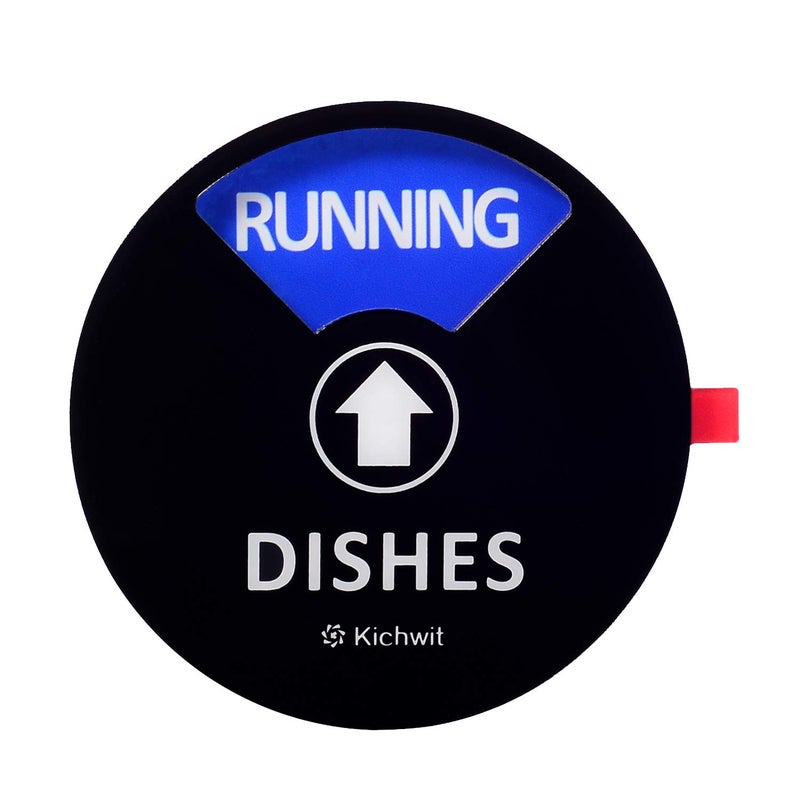Kichwit Dishwasher Magnet Clean Dirty Sign Indicator with Running and Empty Options, Works on All Dishwashers, Non-Scratch Strong Magnetic Backing, Residue Free Adhesive Included, 4 Inch, Black - Image 4
